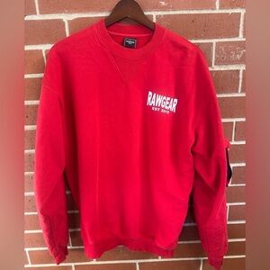 Rawgear Los Angeles Defy Crewneck Sweatshirt Red Streetwear Men's Small